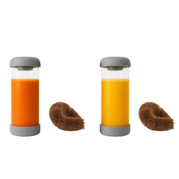 estaw startowy Kuvings – 2 butelki próżniowe 1500 ml i 2 szczotki kokosowe do warzyw